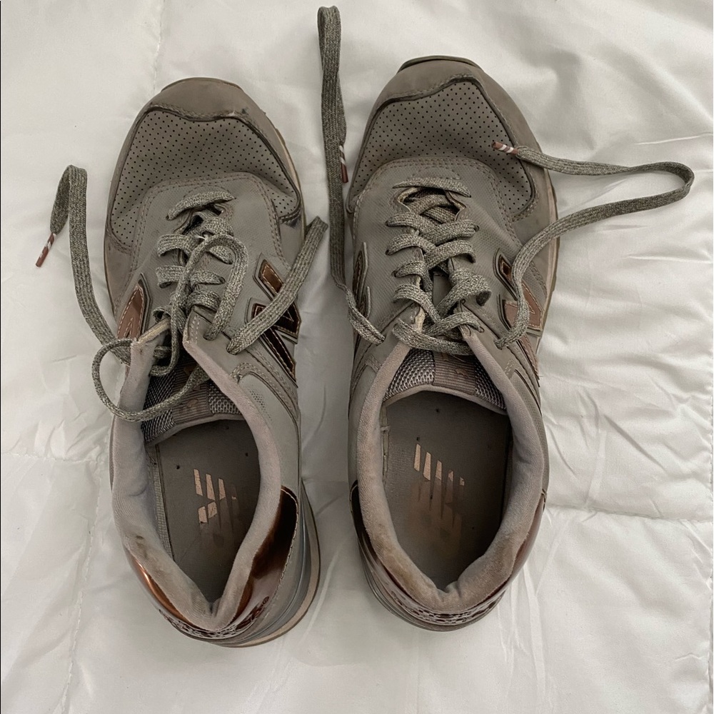 Grey and Rose Gold New Balances